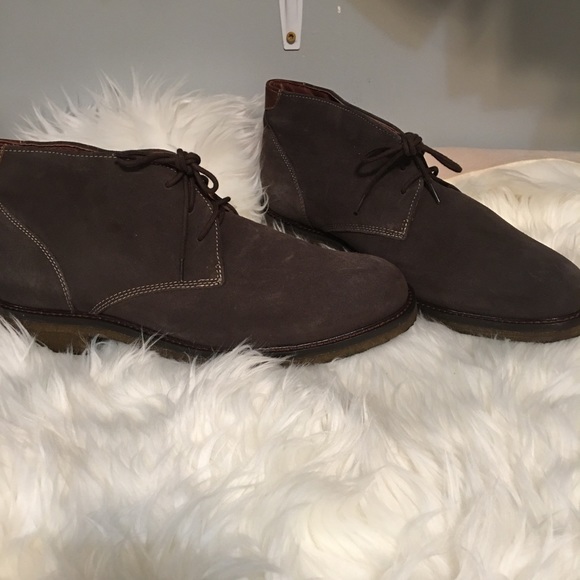 NIB/ Johnson & Murphy Brown Suede boots 81/2 - Picture 2 of 8
